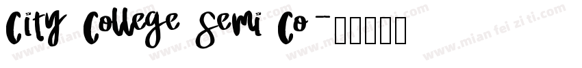 City College Semi Co字体转换